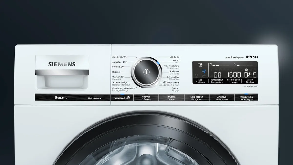 Siemens iQ700 WM14VM0EFG Wasmachine 9kg - 14 Programma's - Wit