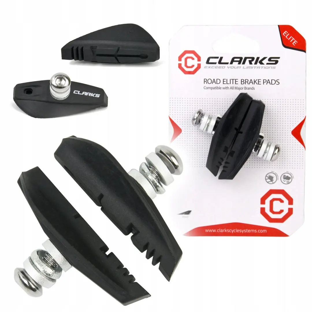 Clarks Road Elite Remblokken 55mm - Zwart