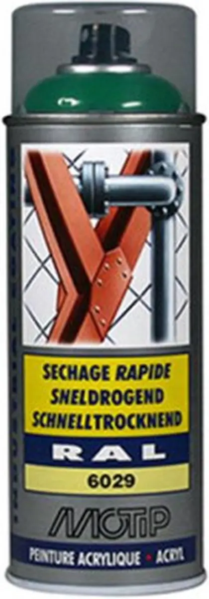Motip Acryllak Hoogglans RAL 6029 Mintgroen 400ml
