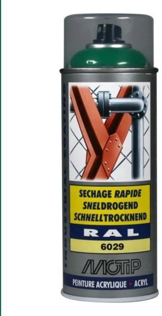 Motip Acryllak Hoogglans RAL 6029 Mintgroen 400ml