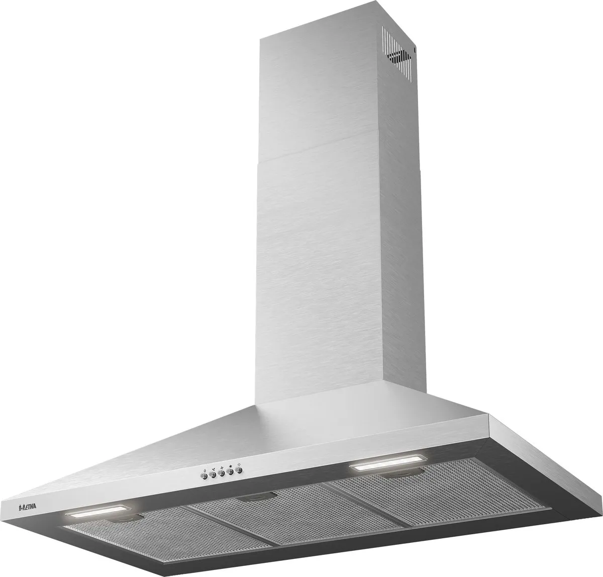Etna AP491RVS Schouwkap 90cm - 446m³/u - 3 standen - 2 LED spots
