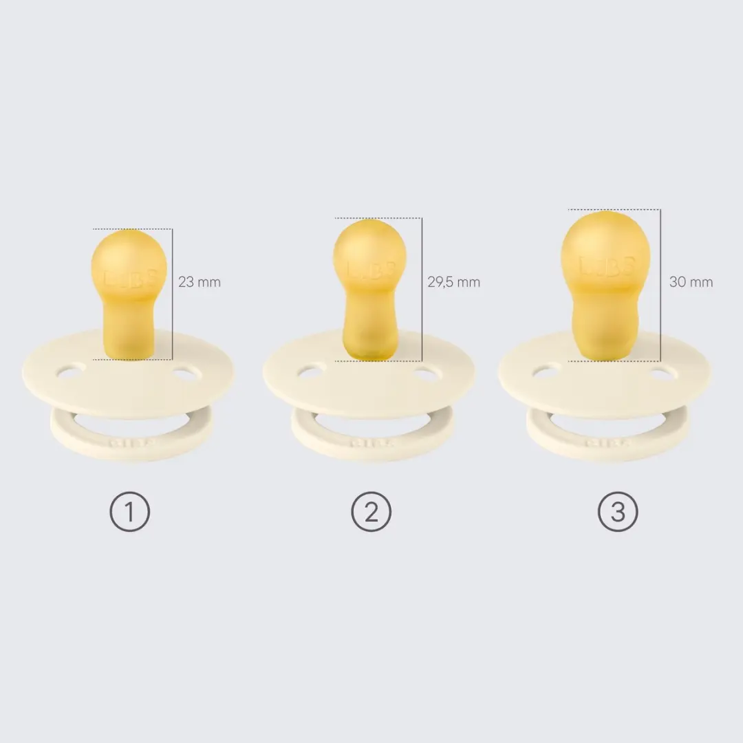 BIBS Fopspenen Rond Size 1 - 2 Stuks - Taupe/Scuba