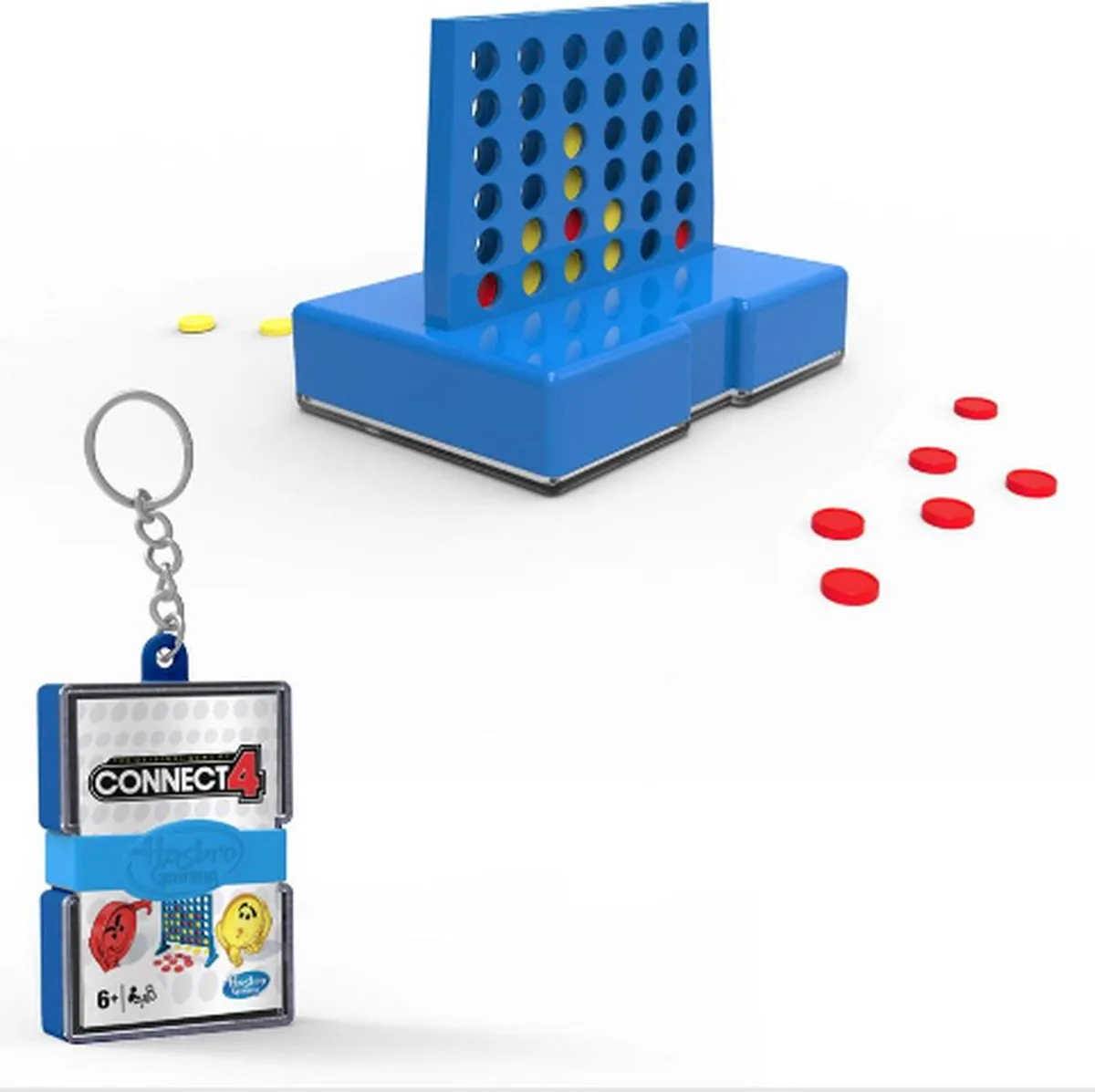 Hasbro Mini Connect 4 Sleutelhanger - Blauw