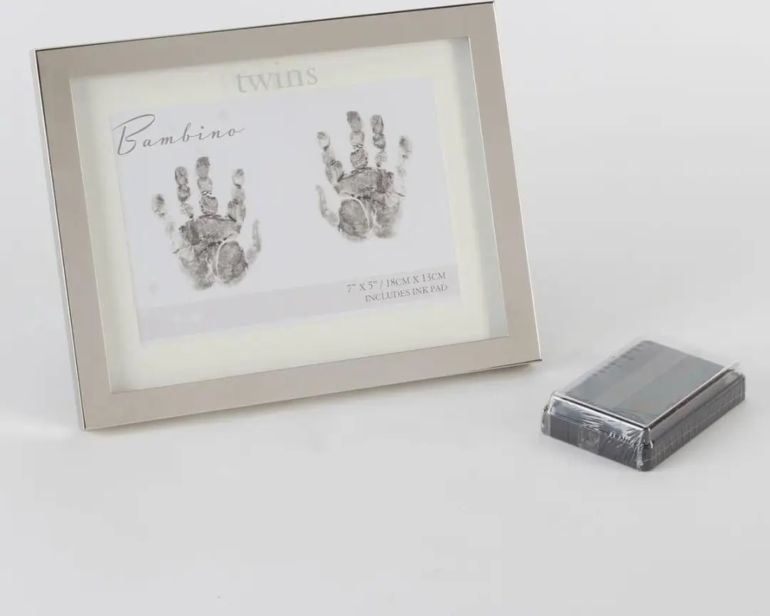 Bambino Verzilverde Lijst Handafdruk Tweeling