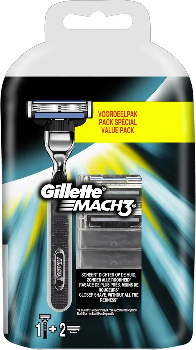 Gillette Mach3 Scheersysteem - 3 Scheermesjes