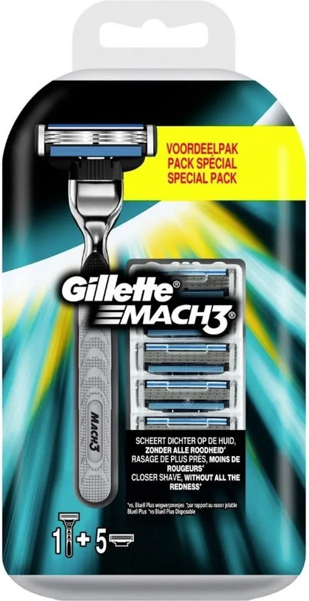 Gillette Mach3 Scheersysteem - 3 Scheermesjes
