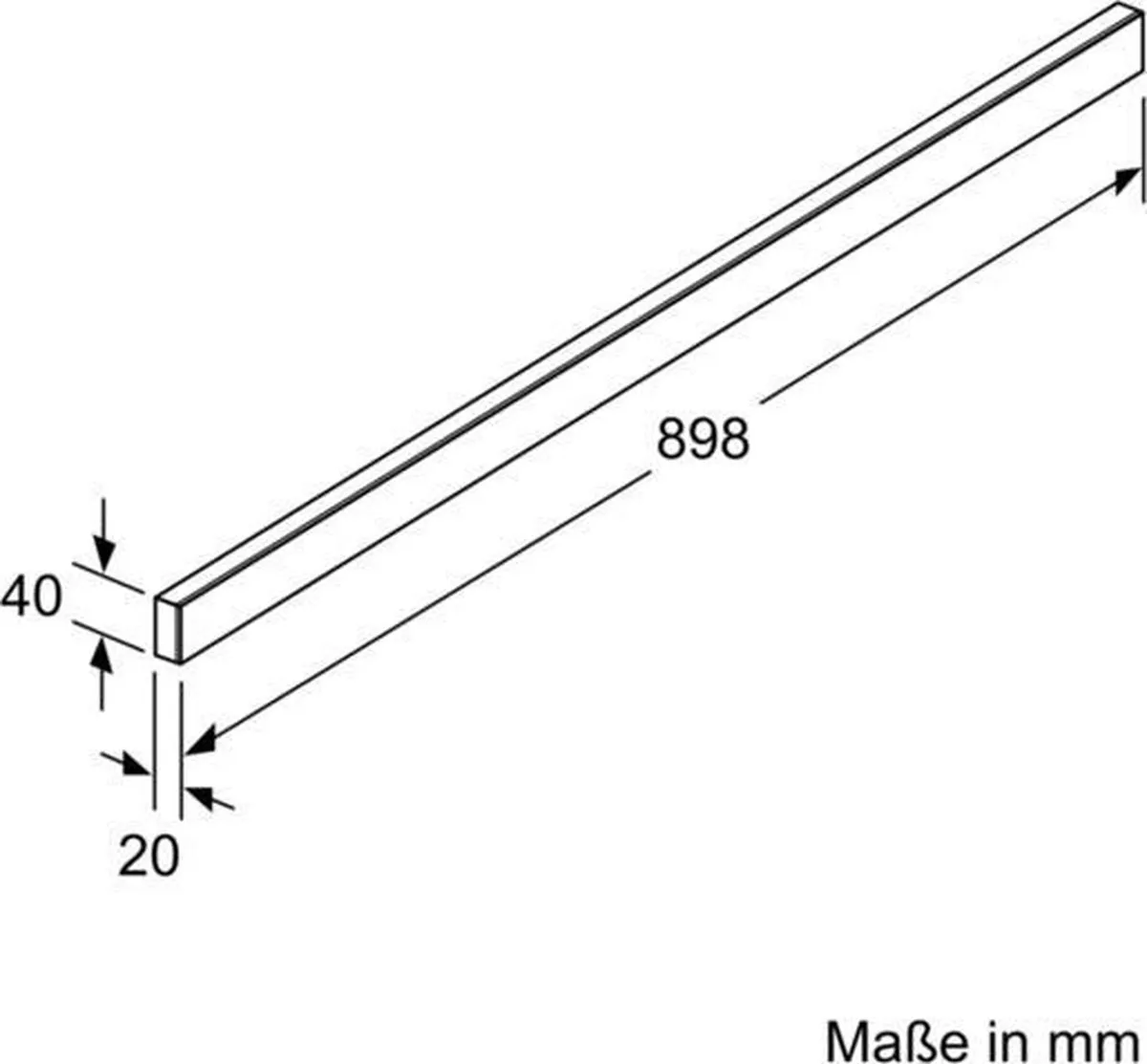Bosch LZ49520 Greeplijst 90cm - Wit