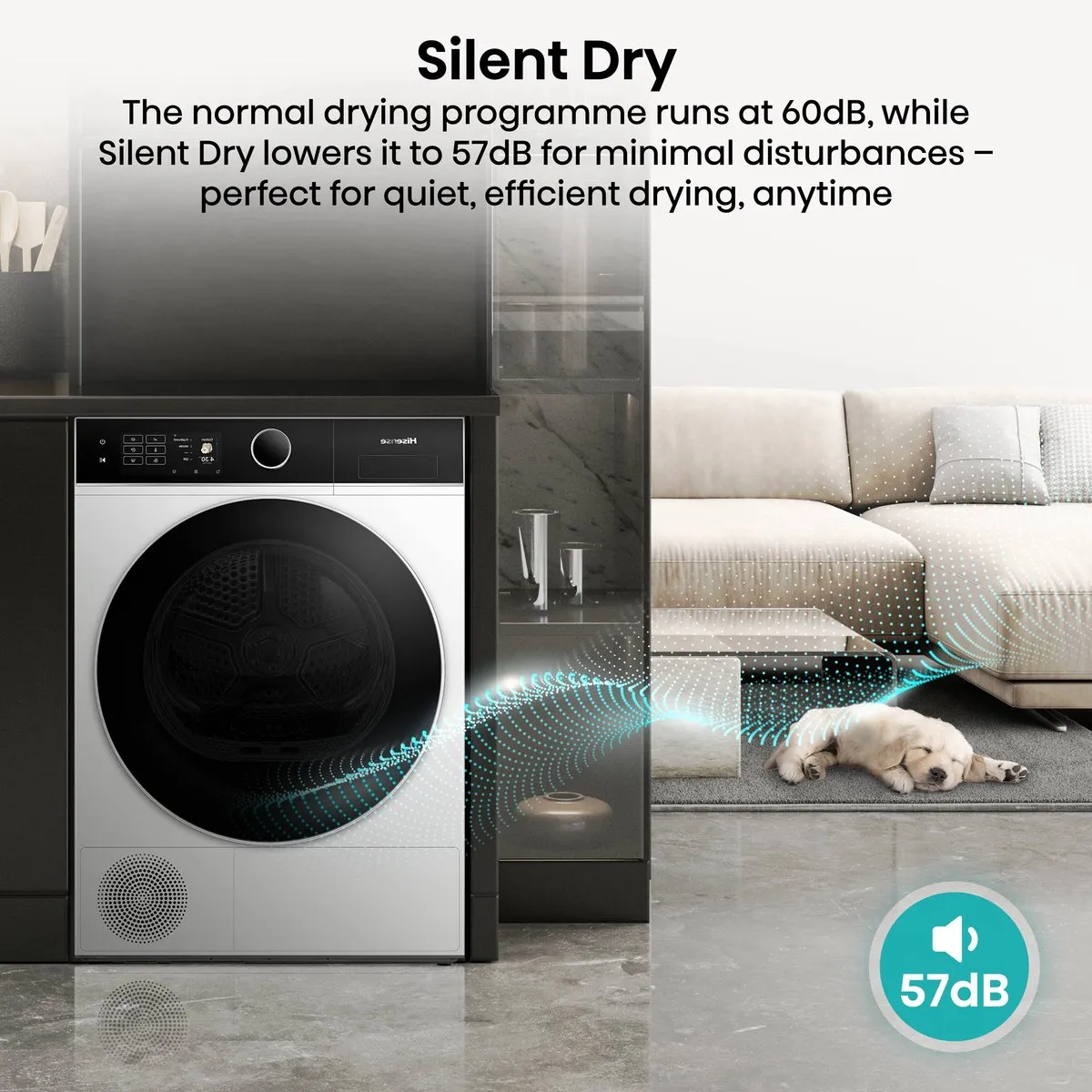 Hisense DH5I104BWAB Wasdroger 10kg - Warmtepomp - Wit