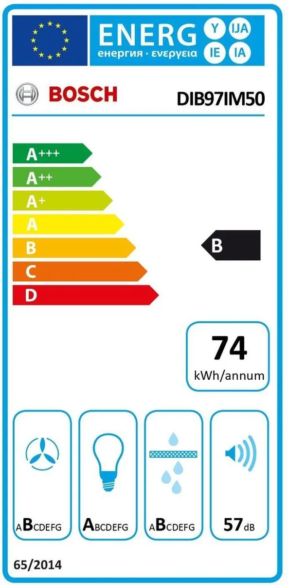 Bosch DIB97IM50 Eilandschouw Afzuigkap - 754 m³/u