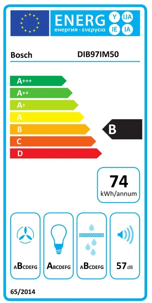 Bosch DIB97IM50 Eilandschouw Afzuigkap - 754 m³/u