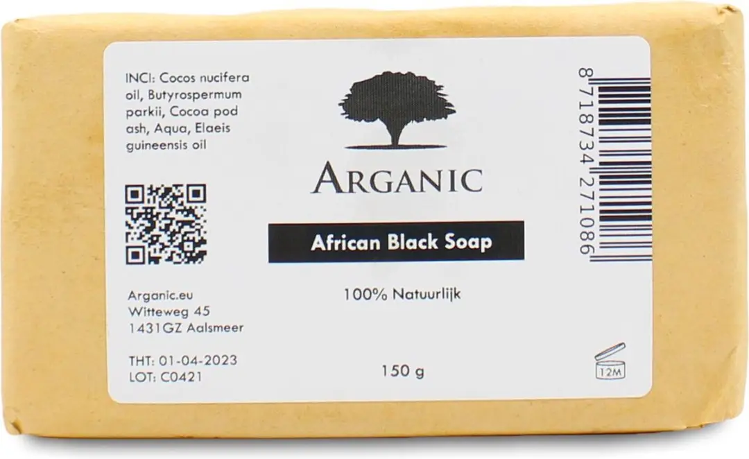 Arganic Afrikaanse Zwarte Zeep 150g