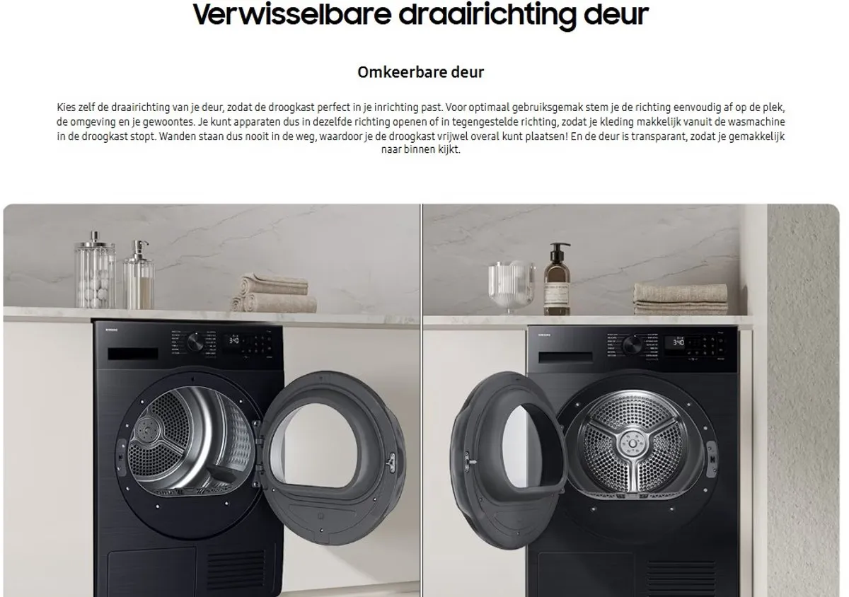 Samsung DV9UDG52A0THEN Wasdroger 9kg - Wit - afbeelding 6 van 6