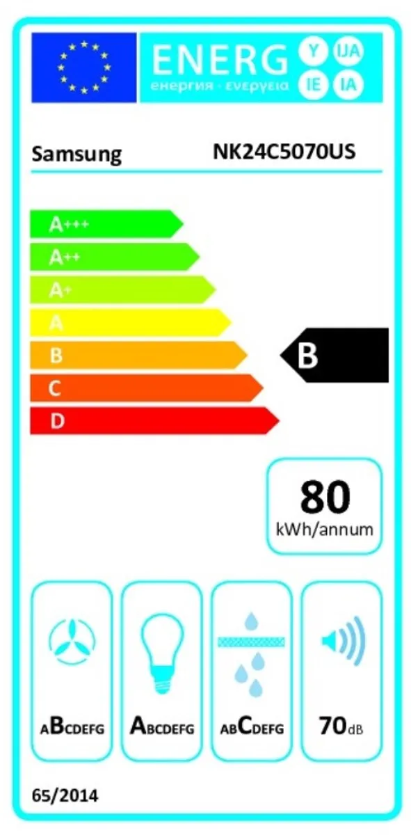 Samsung NK24C5070US Afzuigkap - 531 m³/u Roestvrijstaal