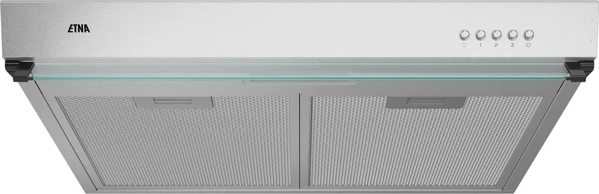 ETNA AO860RVS - Afzuigkap Onderbouwmodel - 60 cm - RVS - Energielabel A - 3 Snelheden - LED spot - Druktoetsen - Geschikt voor recirculaite en afvoer naar buiten