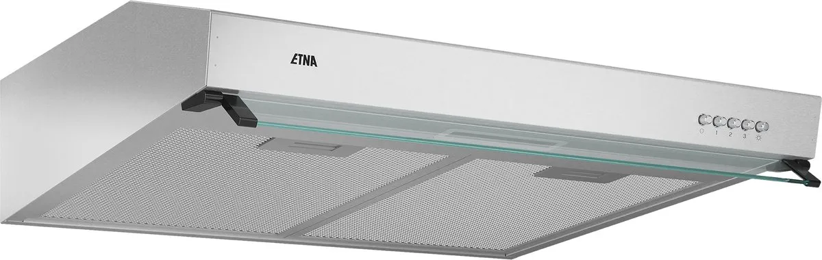 ETNA AO860RVS - Afzuigkap Onderbouwmodel - 60 cm - RVS - Energielabel A - 3 Snelheden - LED spot - Druktoetsen - Geschikt voor recirculaite en afvoer naar buiten
