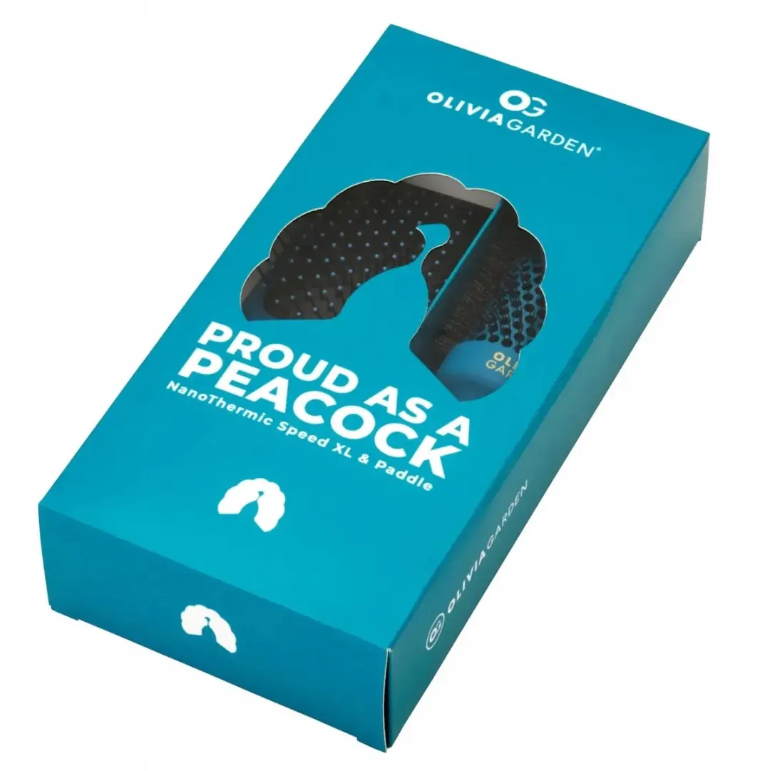Olivia Garden Peacock Holiday Brush Cadeauset