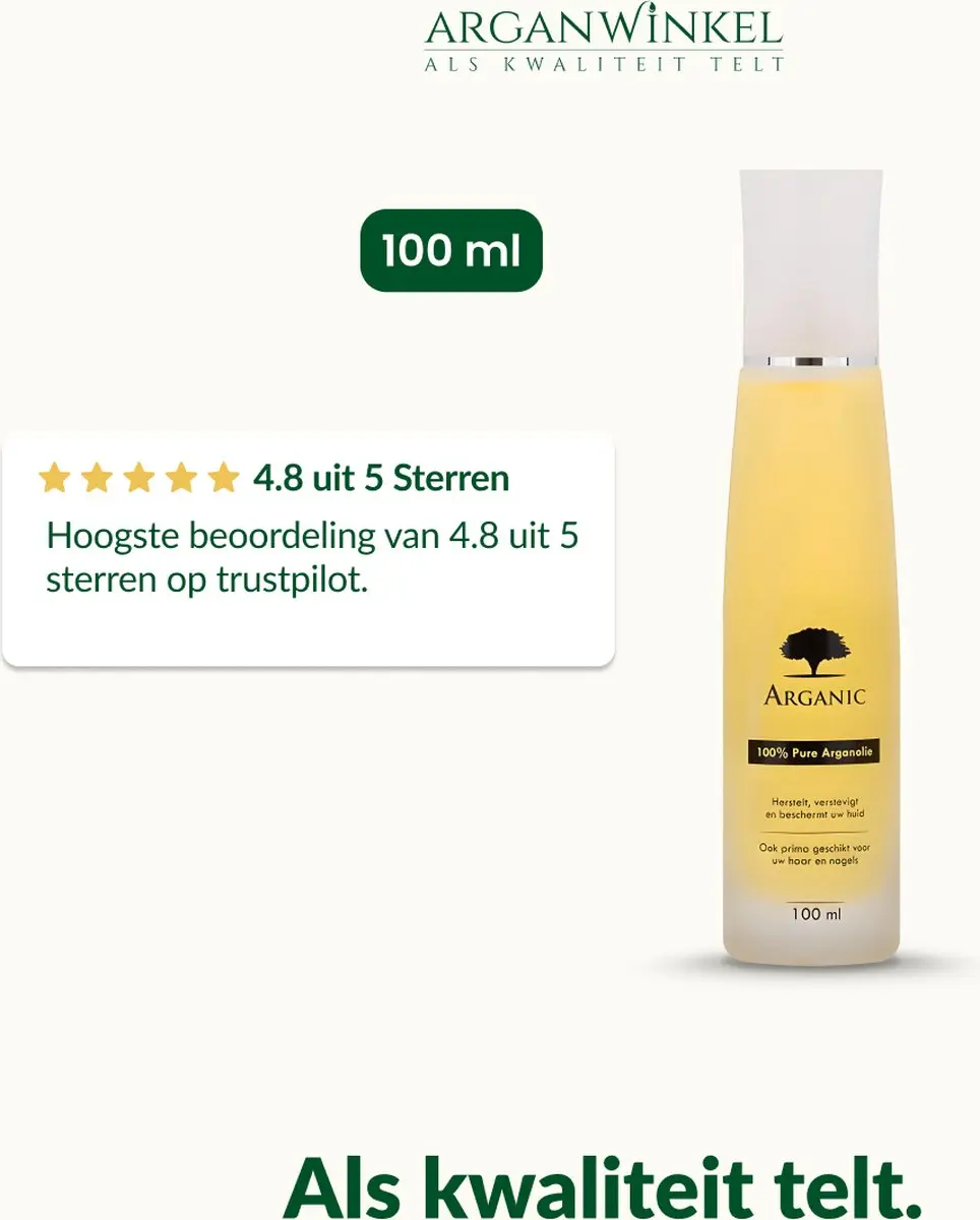 Arganic Premium Arganolie 100ml - Biologisch & EcoCert