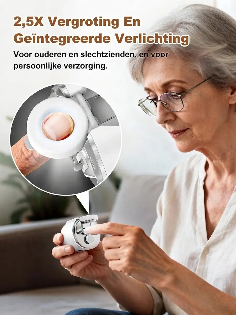 ECTEATOY Professionele Nagelknipper 3-in-1 - Oplaadbaar - 3 Snelheden