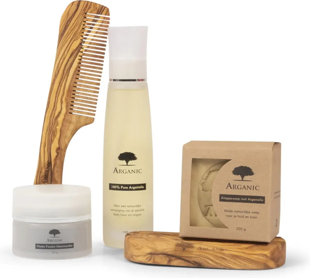 Arganic Haar Cadeaupakket - 5 Stuks EcoCert Zeep 550g