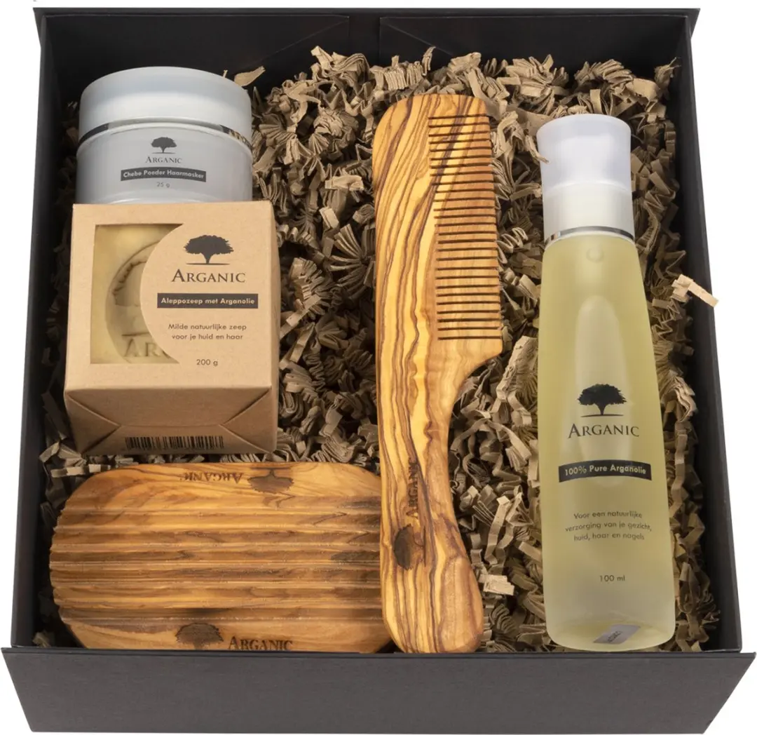 Arganic Haar Cadeaupakket - 5 Stuks EcoCert Zeep 550g