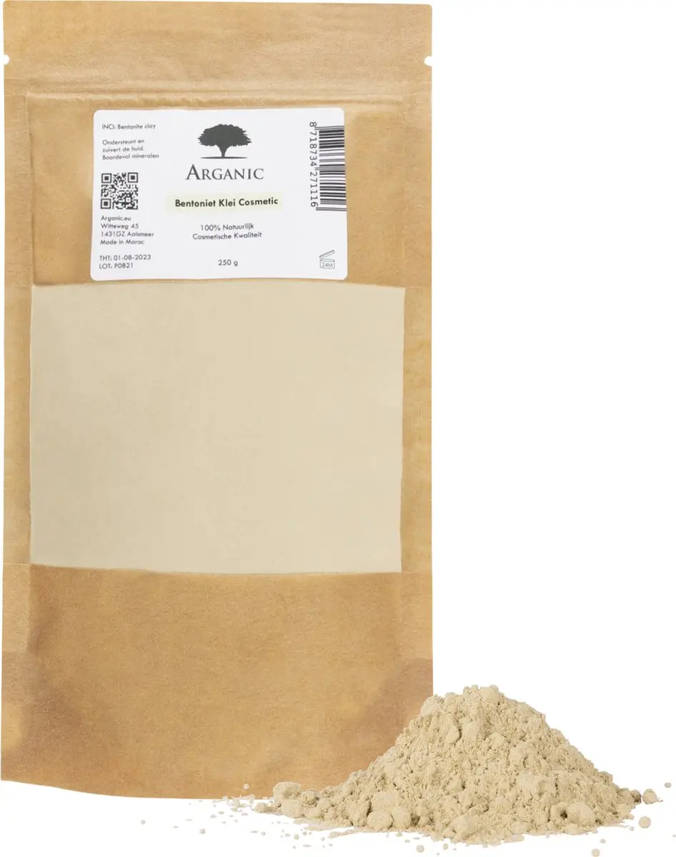 Arganic Bentoniet Klei Cosmetic Grade 250g