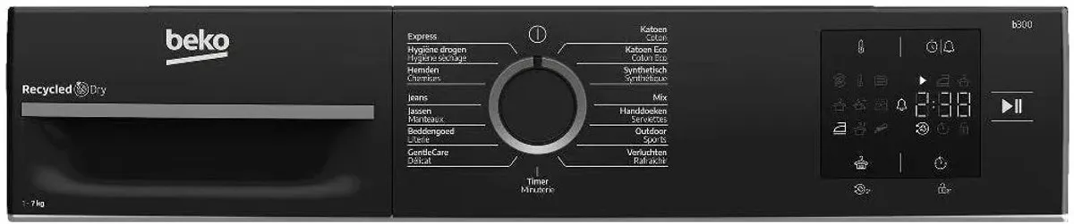 Beko BM3T3722B Warmtepompdroger 7 kg - Wit - afbeelding 6 van 6