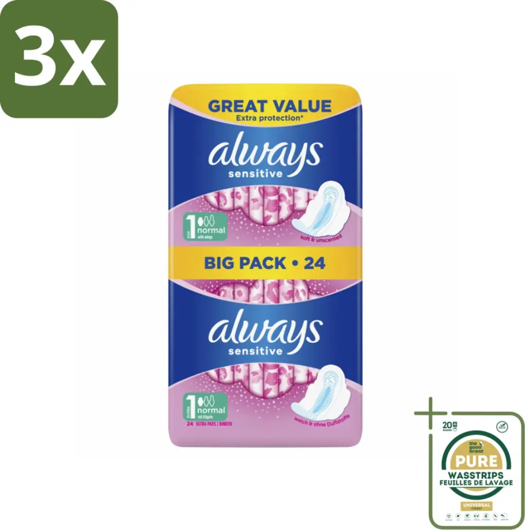 Always Normal Maandverband - 72 Stuks (3x24) - Wit