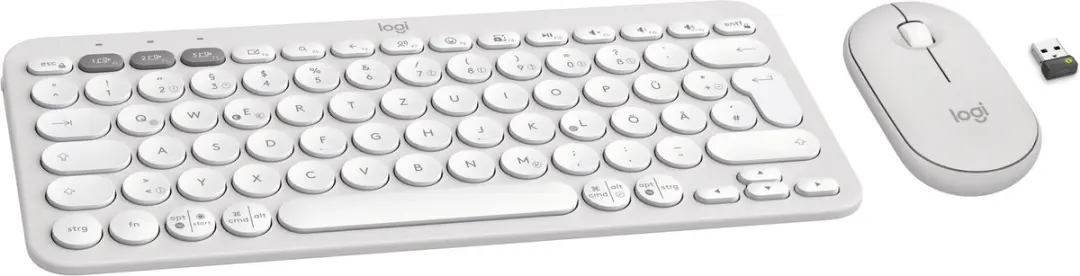 Logitech Pebble 2 Combo Set - Draadloos Toetsenbord & Muis - Wit - afbeelding 4 van 6