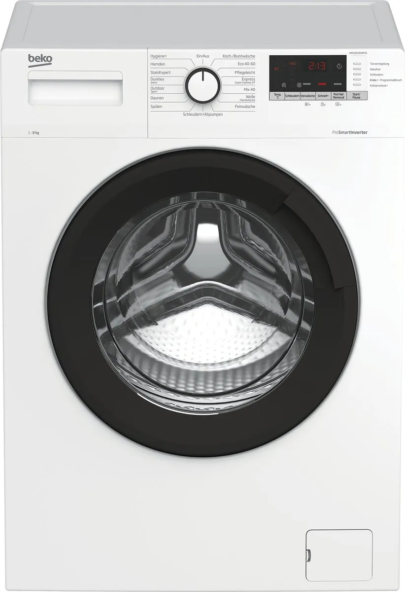 Beko WML81434NPS1 Wasmachine 8kg 1400 RPM - Wit - afbeelding 6 van 6