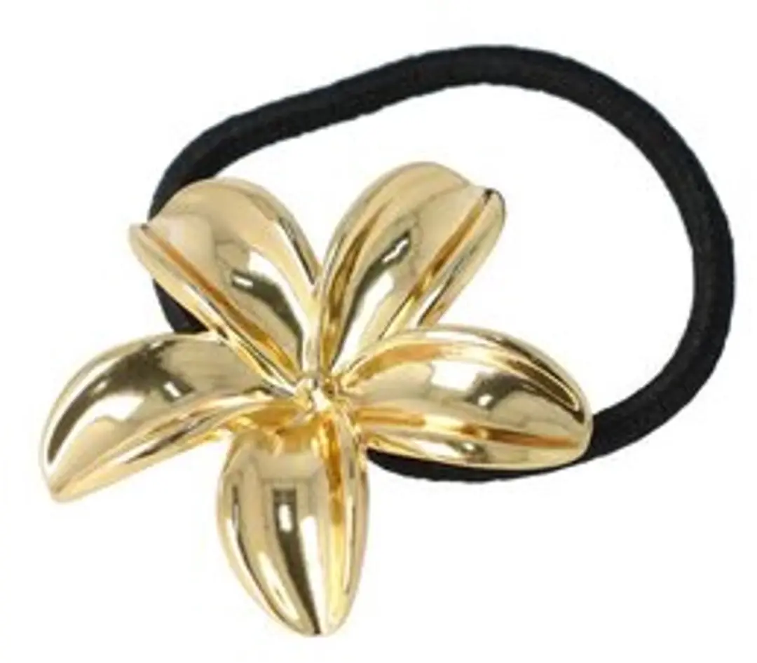 Haarsoires Haarelastiek Cuff 5cm - Zwart Goud