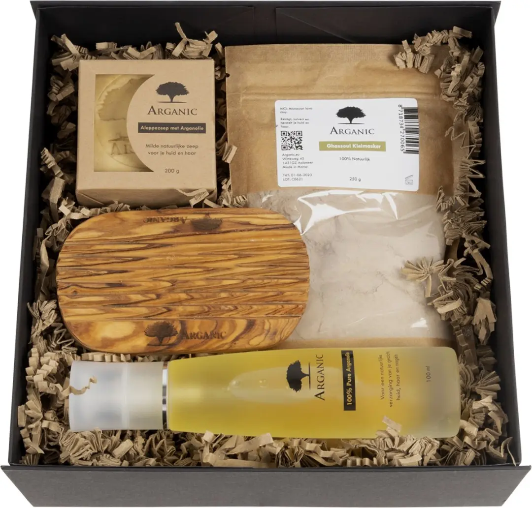 Arganic Wellness Cadeaupakket - 550g (4 Stuks) - Douchegel & Scrub