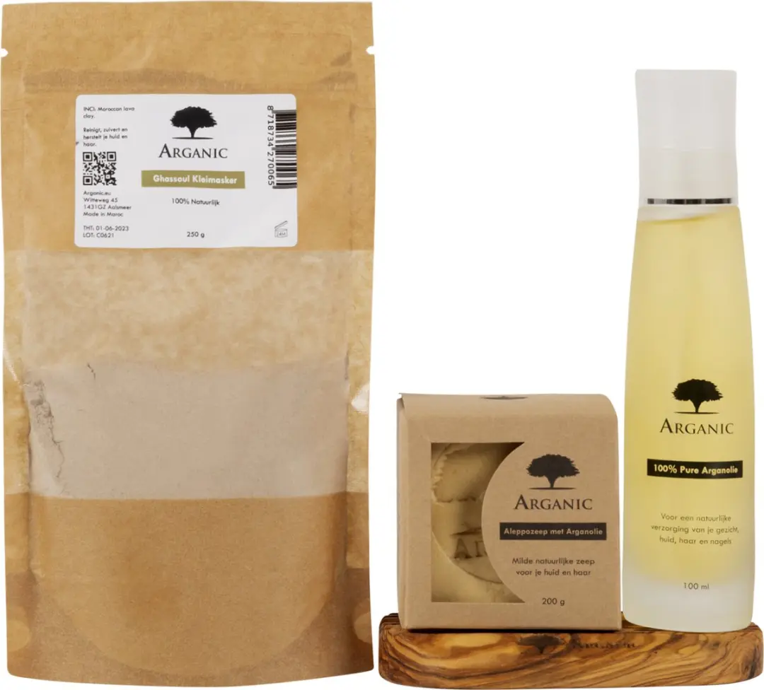 Arganic Wellness Cadeaupakket - 550g (4 Stuks) - Douchegel & Scrub