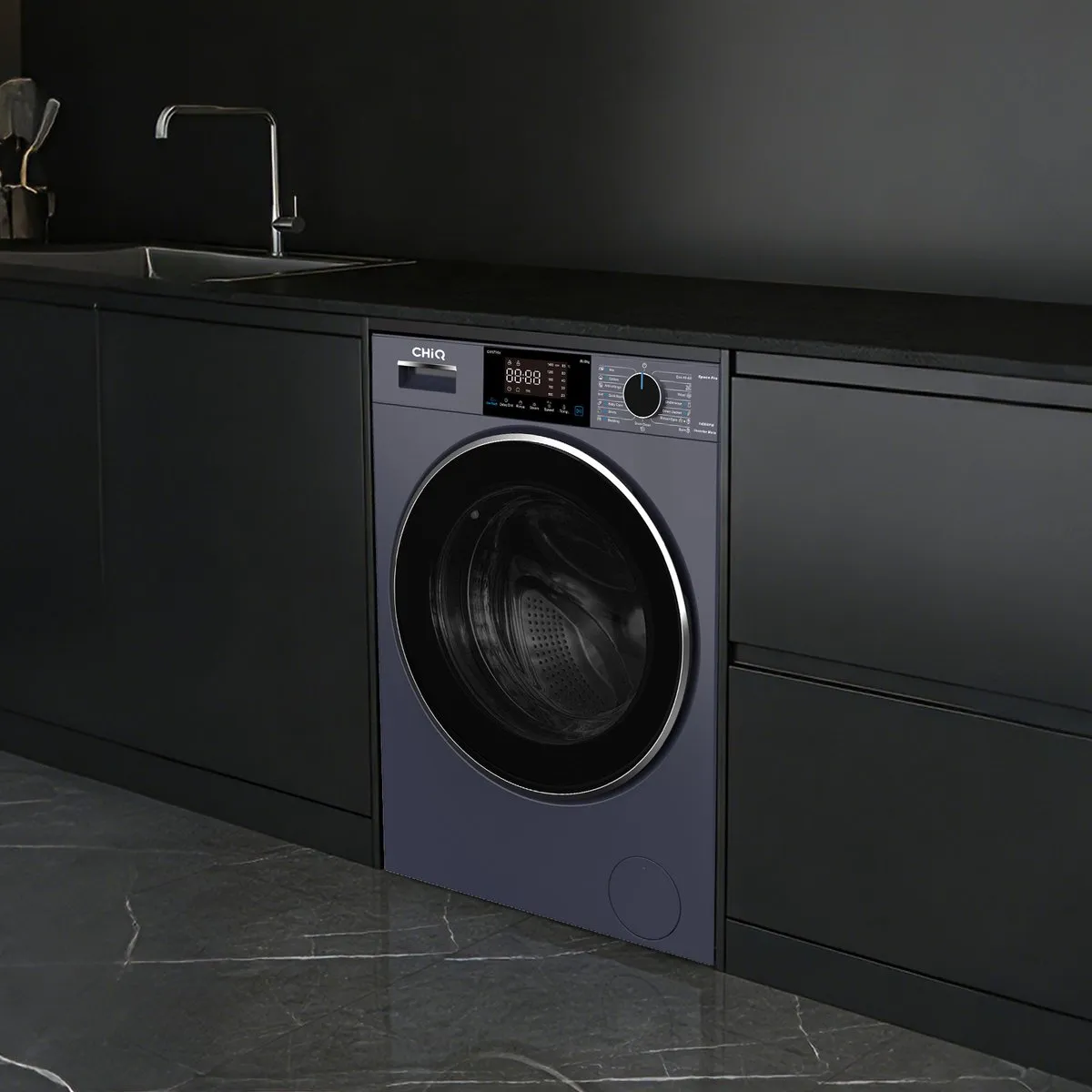 CHiQ CW8728X - Wasmachine - 8 KG - Space Pro - Energieklasse A-15% - Plat ingebouwd-16 programma's - AI Smart - 12 jaar garantie op motor - 2026 Nieuw