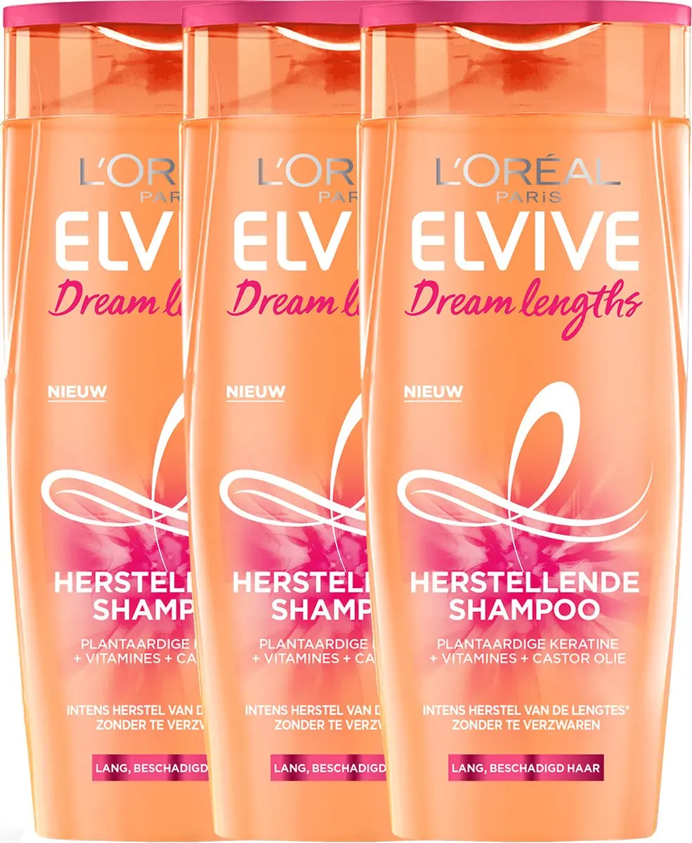 L'Oréal Paris Elvive Dream Lengths Shampoo 250ml - 3 Stuks