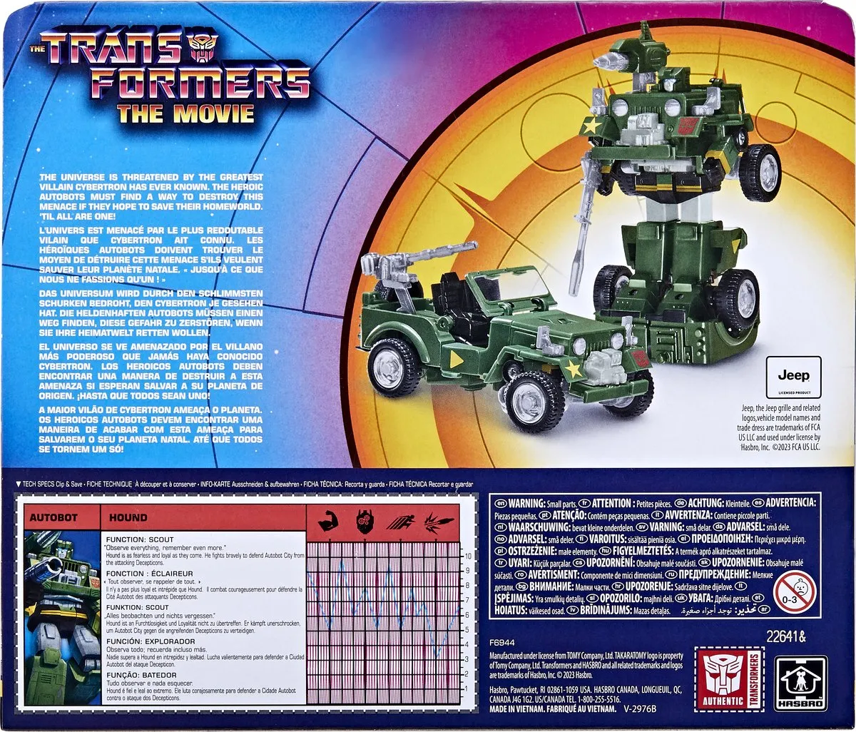 Hasbro Transformers G1 Autobot Hound F69445L0 - Actiefiguur 14cm - Multicolours - afbeelding 3 van 6