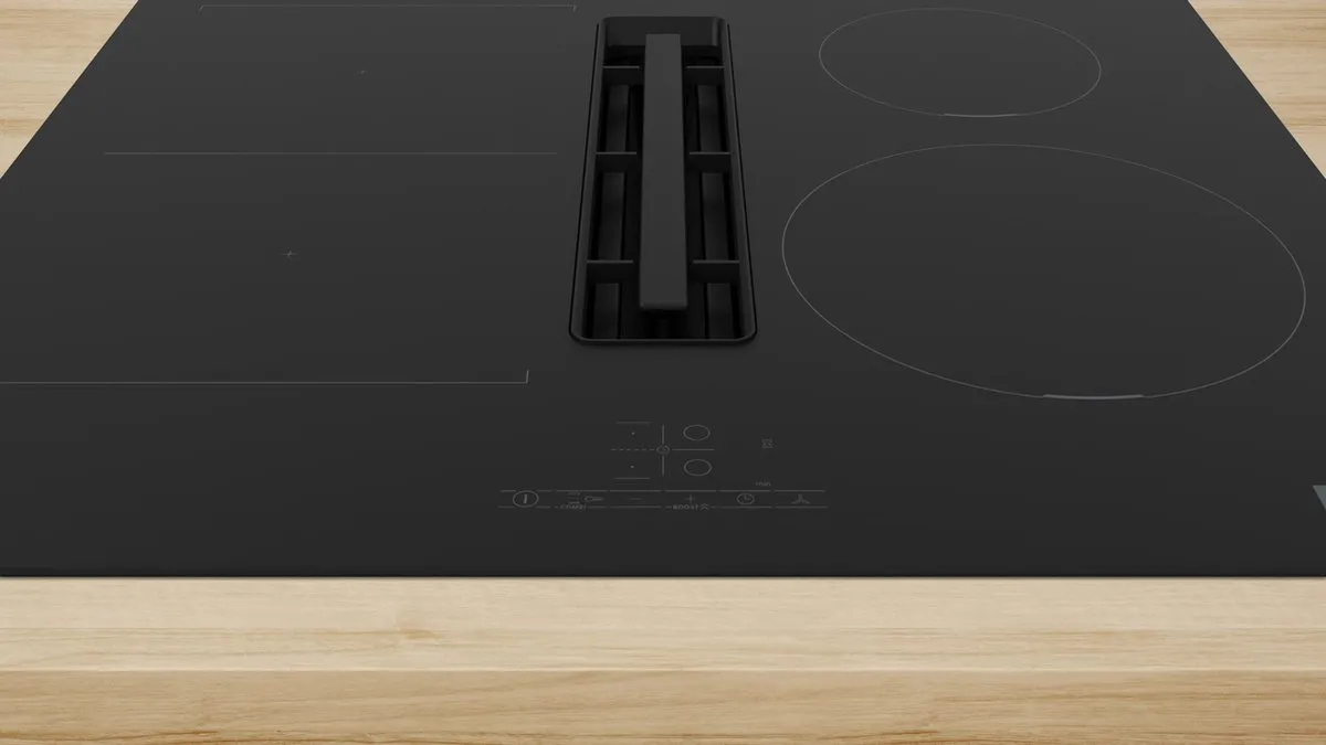 Bosch PVS611B16E Inductiekookplaat met afzuiging 59,2cm - Zwart