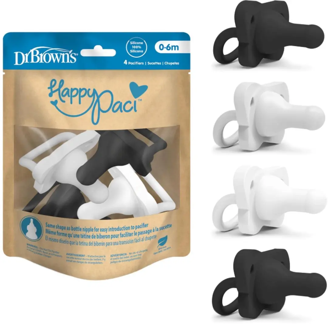 Dr. Brown's HappyPaci Siliconen Fopspeen 0-6 Maanden