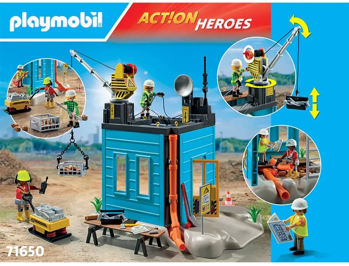 Playmobil Action Heroes Bouwplaats 71650 - Multicolor
