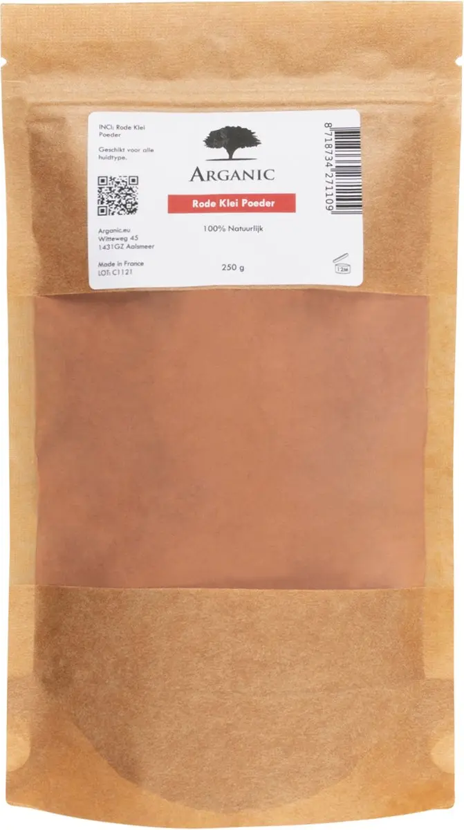 Arganic Rode Kleipoeder Gezichtsmasker 250g