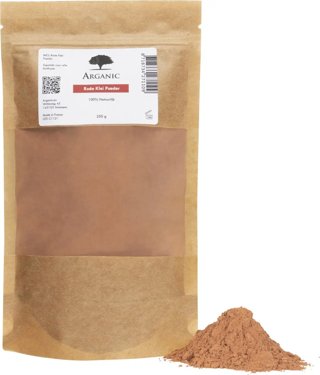 Arganic Rode Kleipoeder Gezichtsmasker 250g