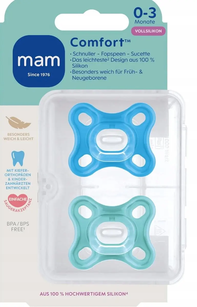 MAM Comfort Siliconen Speen 0+