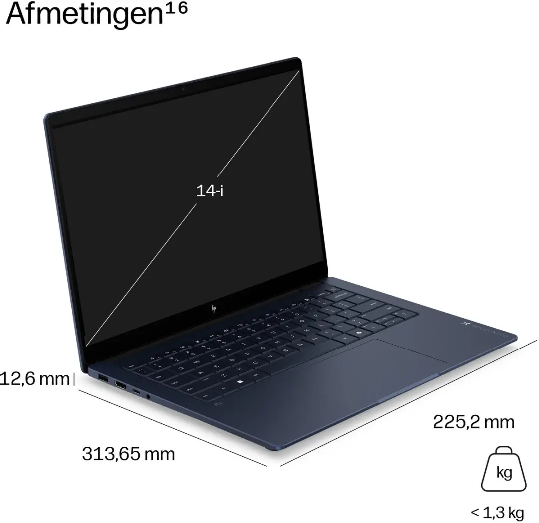 HP OmniBook X 14-ka0625nd Copilot+ PC - 14" Touchscreen 3K - 24GB/512GB - Blauw
