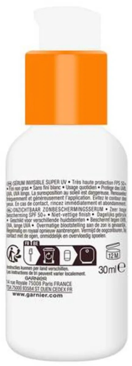 Garnier Ambre Solaire Super UV Invisible SPF 50+ Serum 210ml - 7 Stuks