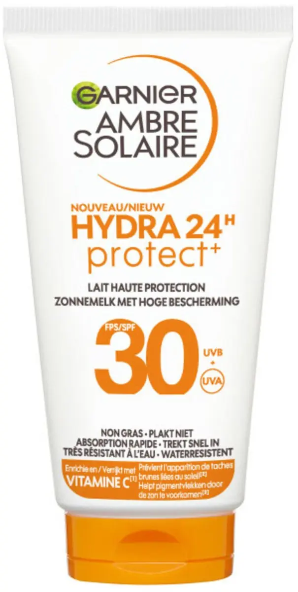 Garnier Ambre Solaire Hydra 24H Zonnebrandcrème SPF 30 - 200ml (4x50ml)