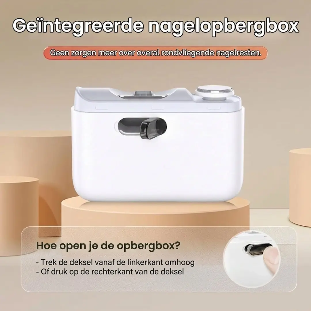 ECTEATOY Professionele Nagelknipper 2-in-1 - 2 Snelheden - LED-verlichting