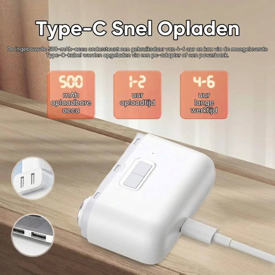 ECTEATOY Professionele Nagelknipper 2-in-1 - 2 Snelheden - LED-verlichting
