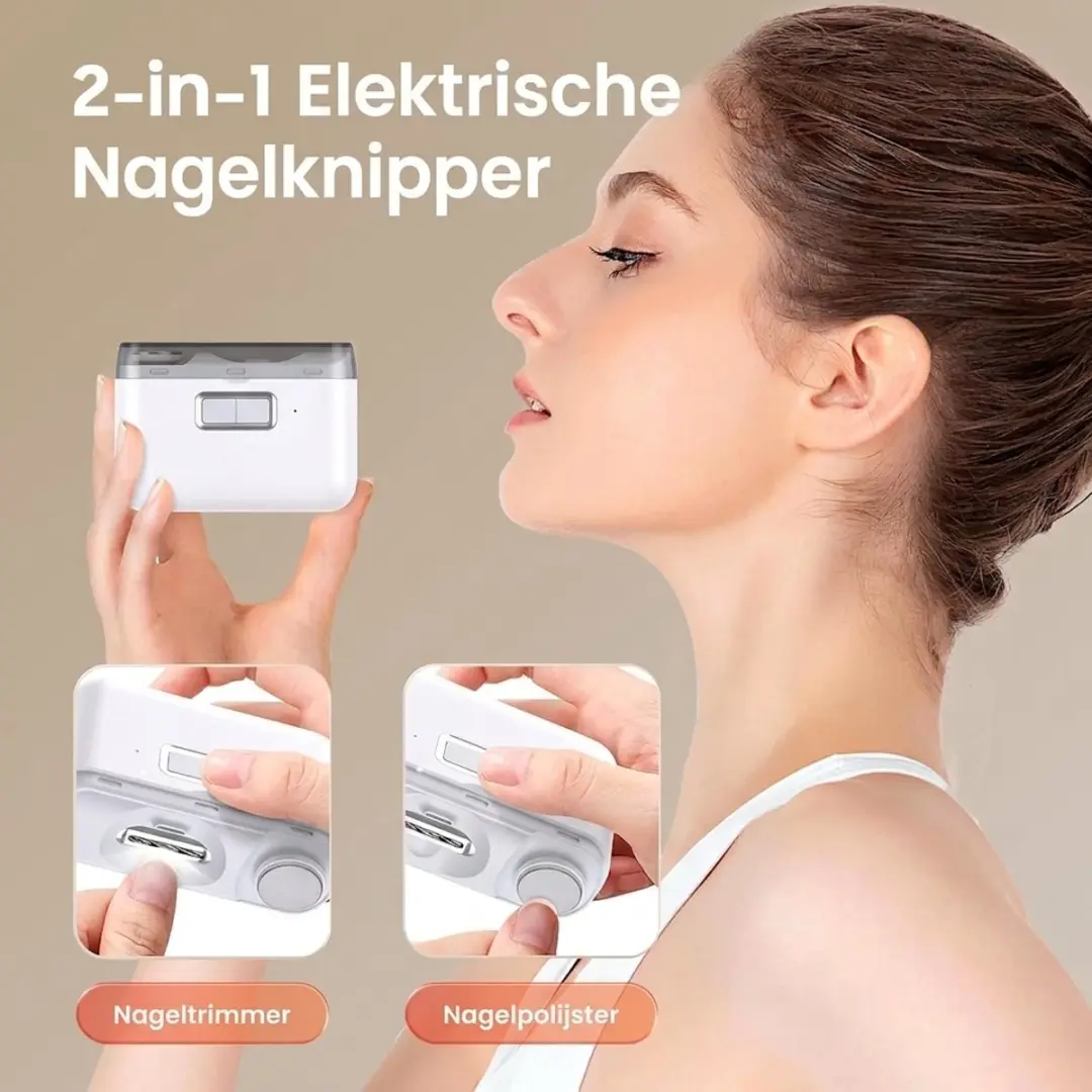 ECTEATOY Professionele Nagelknipper 2-in-1 - 2 Snelheden - LED-verlichting