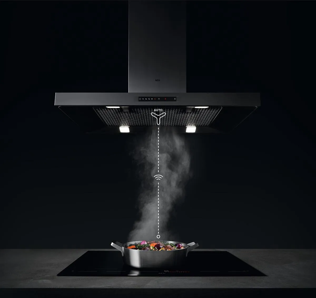 AEG IAE64411FB EcoLine SenseBoil Inbouw Inductiekookplaat 60cm - Zwart