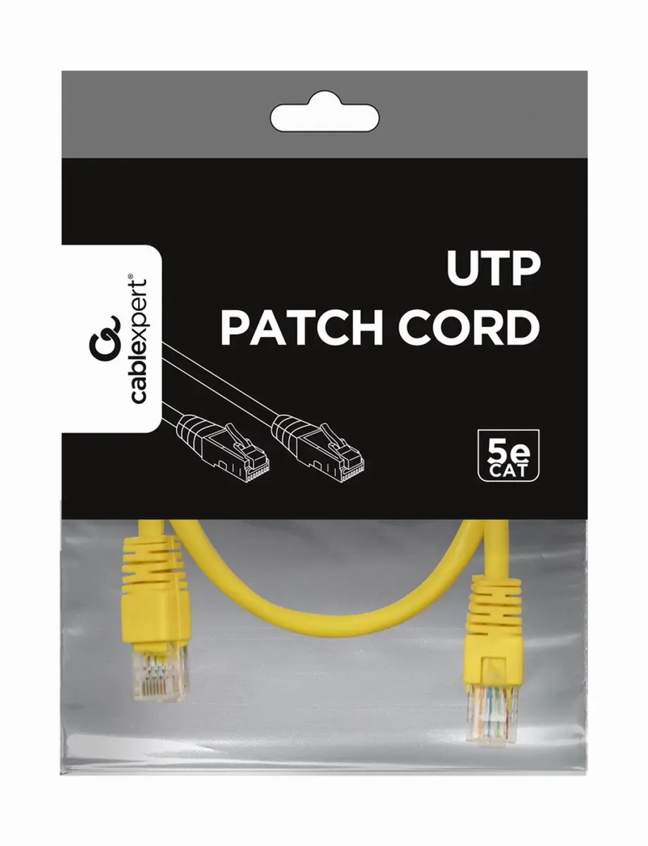Gembird UTP Kabel Cat5e PP12-0.5M/Y - 0,5m - Geel