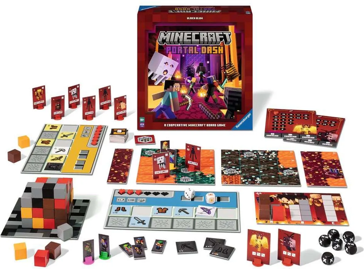 Ravensburger Minecraft Portal Dash Bordspel - 4 Spelers
